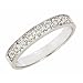 0.11ct Pave Set Diamond Wedding Anniversary Band Ring 10K White Gold (VS Clarity, H Color)