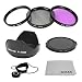 Essential Filter Accessory Kit for CANON Rebel (XT XTi XSi T1i T2i T3 T3i), CANON EOS (1100D 600D 550D 500D 450D 400D 350D 300D) - Includes: 58mm Tulip Lens Hood + Filter Kit (UV, Polarizing, Fluorescent) + 58mm Snap On Lens Cap + Cap Keeper + 1 Premium Goja Microfiber Cleaning Cloth