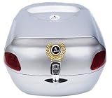 Brand New Motorcycle Trunk Stylish Sliver Top Case Scooter Luggage