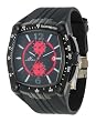 Adee Kaye Men's Octagon Chronograph Watch with Resisn Band Model AK-4009-MIPB