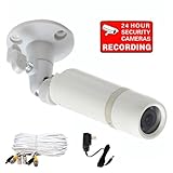 VideoSecu Sony CCD Outdoor Weatherproof CCTV Home Security Camera with Power Supply and Video Power Cable CAV
