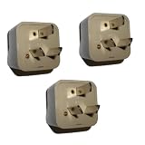 HQRP 3 Pack AC Adaptor Converts UK (British) to AU (Australia) Outlet Travel Plug Adapter