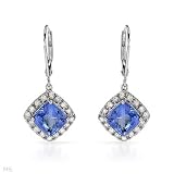 Earrings With 4.31ctw Precious Length 29.5mm