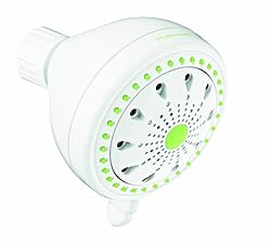 Pollenex PO6100MB Showerhead with Microban, White
