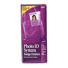 Avery Photo ID Badge Holders, 3 x4 Inches, Box of 100 (2922)