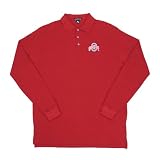 Antigua Ohio State University Classic Pique Long Sleeve Polo Shirt