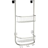 InterDesign Forma Bathroom Over Door Shower Caddy for Shampoo, Conditioner, Soap - Satin