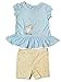 Infant & Toddler Girls Baby Tutu Bunny Blue Shirt Flower Short Outfit 4T