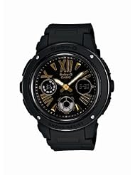 Casio Womens BGA153-1B Baby-G Baby-G Shock Black and Rosegold Tone Analog Watch