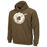MLB Men's San Diego Padres 1978 Cooperstown Felt Tek Patch Long Sleeve Hooded Fleece Pullover (Classic Brown, XX-Large)