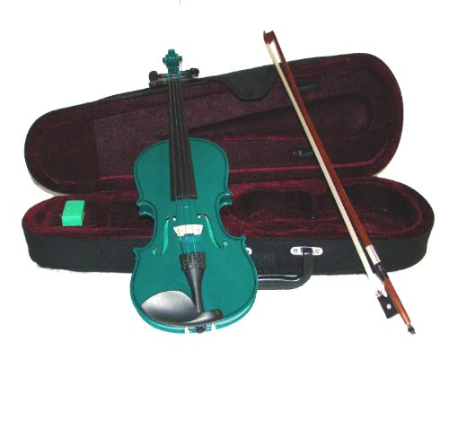New Merano 15 inch GREEN Viola with Case and Bow+Extra Set of String, Extra Bridge, Pitch Pipe, Rosin