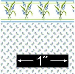 1:24 Scale Bouquet Blue Miniature Wallpaper