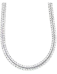 Sterling Silver Bali Oxidized Basket Weave Chain Necklace, 18"