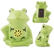 Ceramic Frogs Color Changing Solar Garden Statuary (Set of 2)