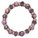Purple Stone Stretch Bracelet