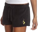 Baby Phat Women's Plush Short Embroidered Cat Logo,Black,Small