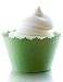 Glitter Apple Green Glittering Cupcake Wrapper - Set of 12 - Dazzle w/ Sprinkles, Frosting & Liners