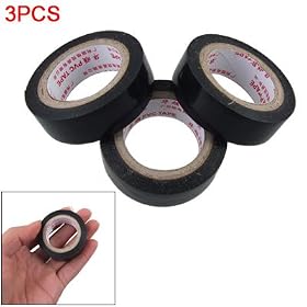 Wire Wrapping Adhesive Insulating Black Electric Tape 3 Pcs