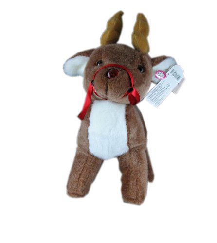 14" Plush Singing Reindeer with Red Light Up Nose