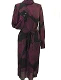 Calvin Klein Silk Printed Belted Dress