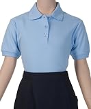 French Toast Short Sleeve Knit Polo With Picot Collar
