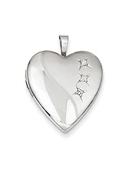Sterling Silver 20mm D/C Heart Locket. Metal Wt- 3.4g