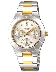 Casio Womens Core LTP2083SG-7AV Silver Stainless-Steel Quartz Watch with Silver Dial