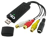 CSL – USB 2.0 Audio / Video Grabber V2 mit vergoldeten Kontakten – VHS – Videoadapter zur Bearbeitung-Nachbearbeitung – geeignet für Windows 7 / 32 und 64 bit