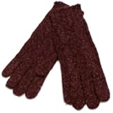 Fownes Womens Mottled Berry Knit Gloves Soft Touch