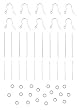 Earring Making Kit - F52 - Enough for 5 Pairs! ~ Silver Tone Metal