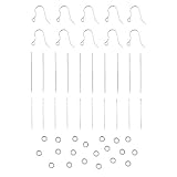 Earring Making Kit - M7 - Enough for 5 Pairs! ~ Silver Tone Metal