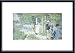 Man Painting a Boat by Georges Seurat 14.00X11.00 Framed with Black Metal Frame