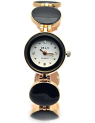 Sinceda Fashion Lady Girl Bracelet Quartz Movement Bangle Wrist Watch Black Strap