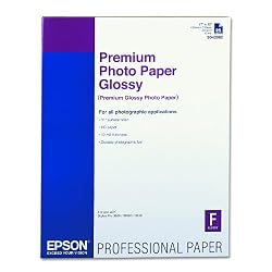 Epson Glossy Premium Photo Paper, 17 x 22 Inches, 25 Sheets per Pack (S042092)
