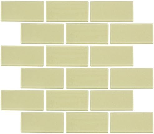CoverQuik CQ60924 4mm 2-Inch x 4-Inch Mesh Mount Glass Tile, Biscuit