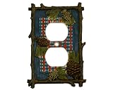 PINECONE pine cone OUTLET COVER Lodge Cabin Home Decor