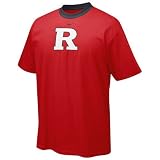 Nike - Nike Rutgers Scarlet Knights Scarlet Contrast Neck Logo T-shirt