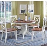 Home Styles - Round Pedestal Dining Table, 42 inch Dia x 30 inch H, White