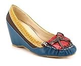 COLORBLOCK CROCODILE MOCCASIN WEDGE