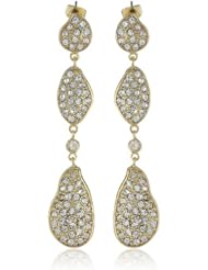 Riccova "City Lights" Crystal Filled Triple Teardrop Long Dangle Earrings