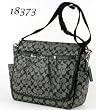 Authentic Coach Signature PVC Coated Canvas Baby Messenger Bag 18373 Black White Authentic Coach Signature PVC Coated Canvas Baby Messenger Bag 18373 Black White