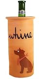 Zeppa Chocolate Labrador Dog Clay Whine Wine Cooler