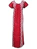 Kaftan Caftans Floral Printed Red Lounger Wear Womans Dress M