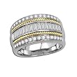 14K Two-Tone Gold Diamond Band - 1.00 Ct.