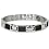 Titanium Men's Link Bracelet with Black Carbon Fiber Accents (10mm Wide) 7.75 Inches