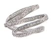 14k White Gold Diamond Contemporary Ring