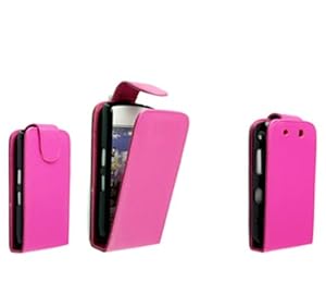 FOR BLACKBERRY STORM 2 9550 STYLISH SMOOTH PINK LEATHER FLIP CASE COVER POUCH