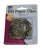 Charles Leonard Clips - Paper - #1 Gem, Nickel Plated - 100/Card,
80533