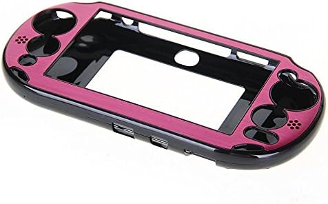 Plastic+Aluminum Metal Skin Protective Cover Case for Sony Playstation PSV PSVita2000 PCH-2000 (Rose Red)