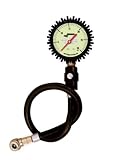 Longacre Racing Deluxe Tire Air Pressure Gauge 2-1/2 Glow in the Dark Face 0-30 PSI by 1/2 lb with 17 ultra flex hose